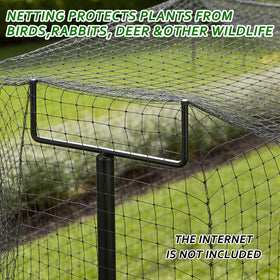 DANHMAO netting stake set shown with 76-inch height and detachable sections.