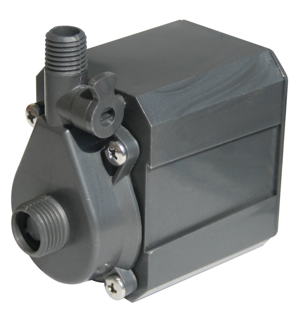 Danner Supreme Hydro-Mag pump front view, compact inline design for hydroponics.