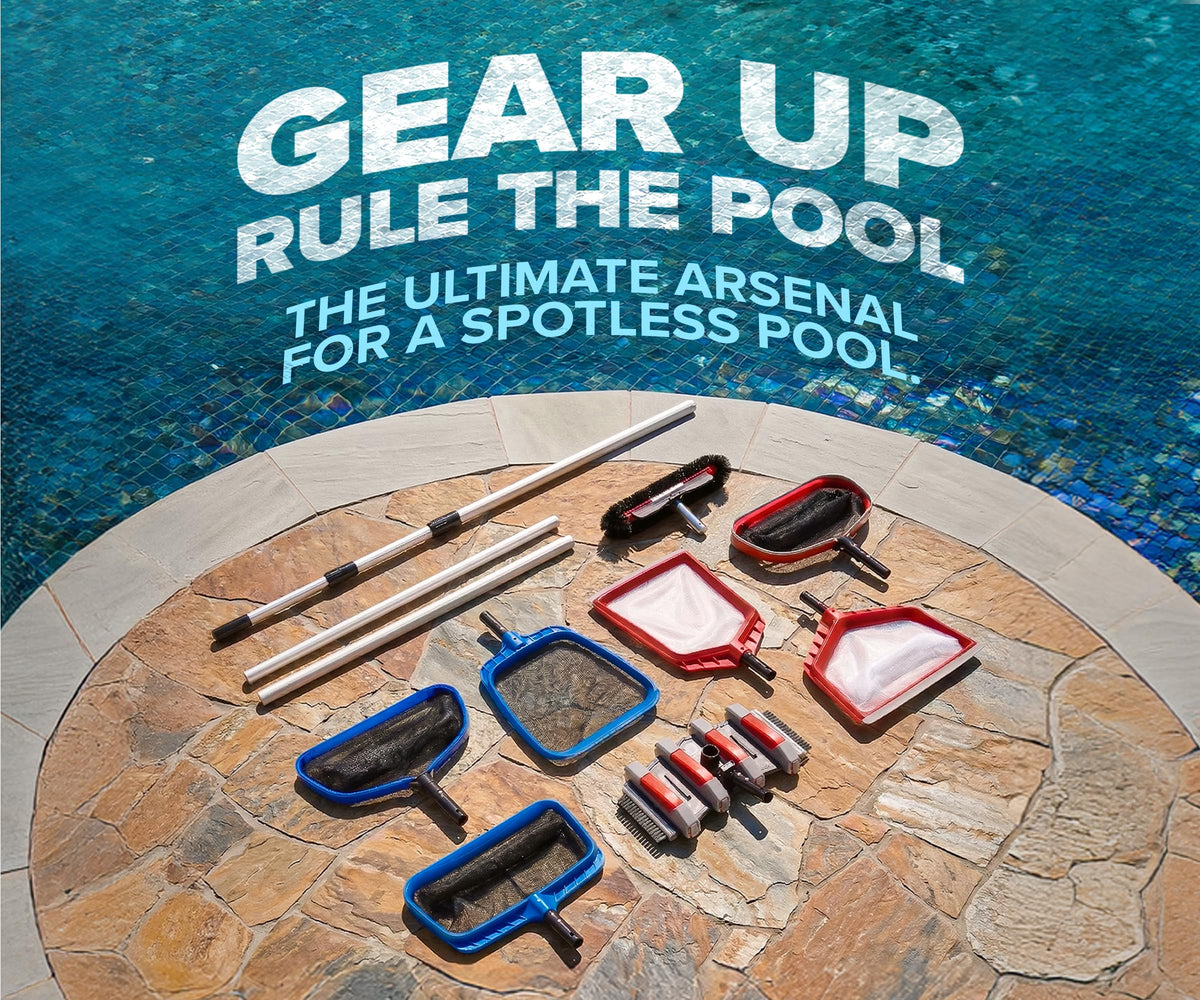 In-use scene shows quick clean after outdoor pool party