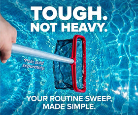Liner-safe rubber edge protects pool surfaces during every sweep