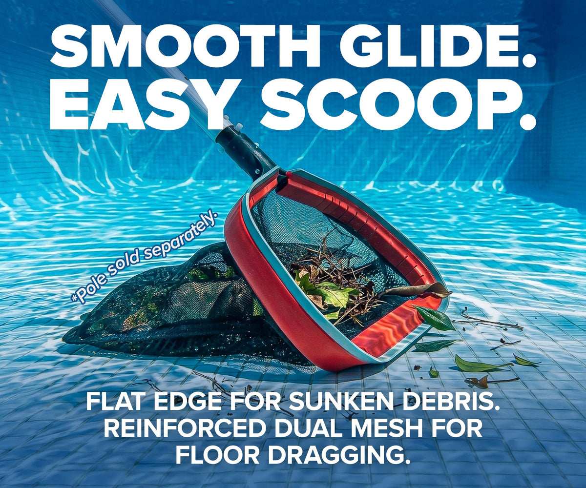 Danny's Pool Products liner-safe glide reduces scrapes while sweeping across pool surfaces