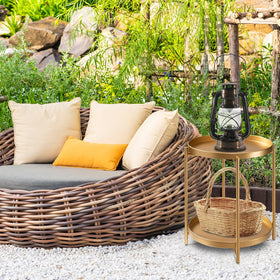 Danpinera anti-rust finish keeps a stylish table looking new longer.