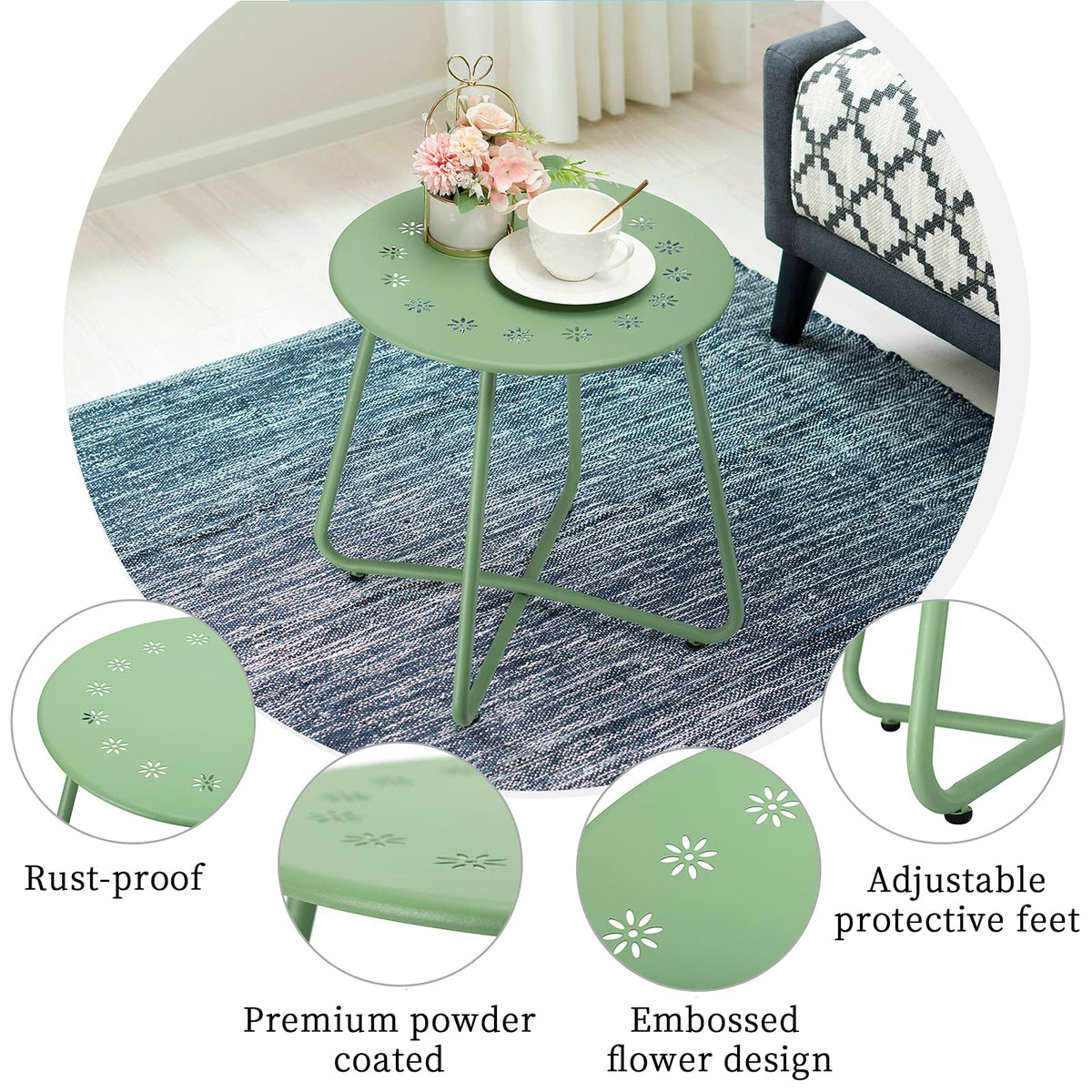 danpinera cafe-style side table compact design, perfect for small spaces