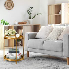 Danpinera compact round table fits small spaces like balconies.