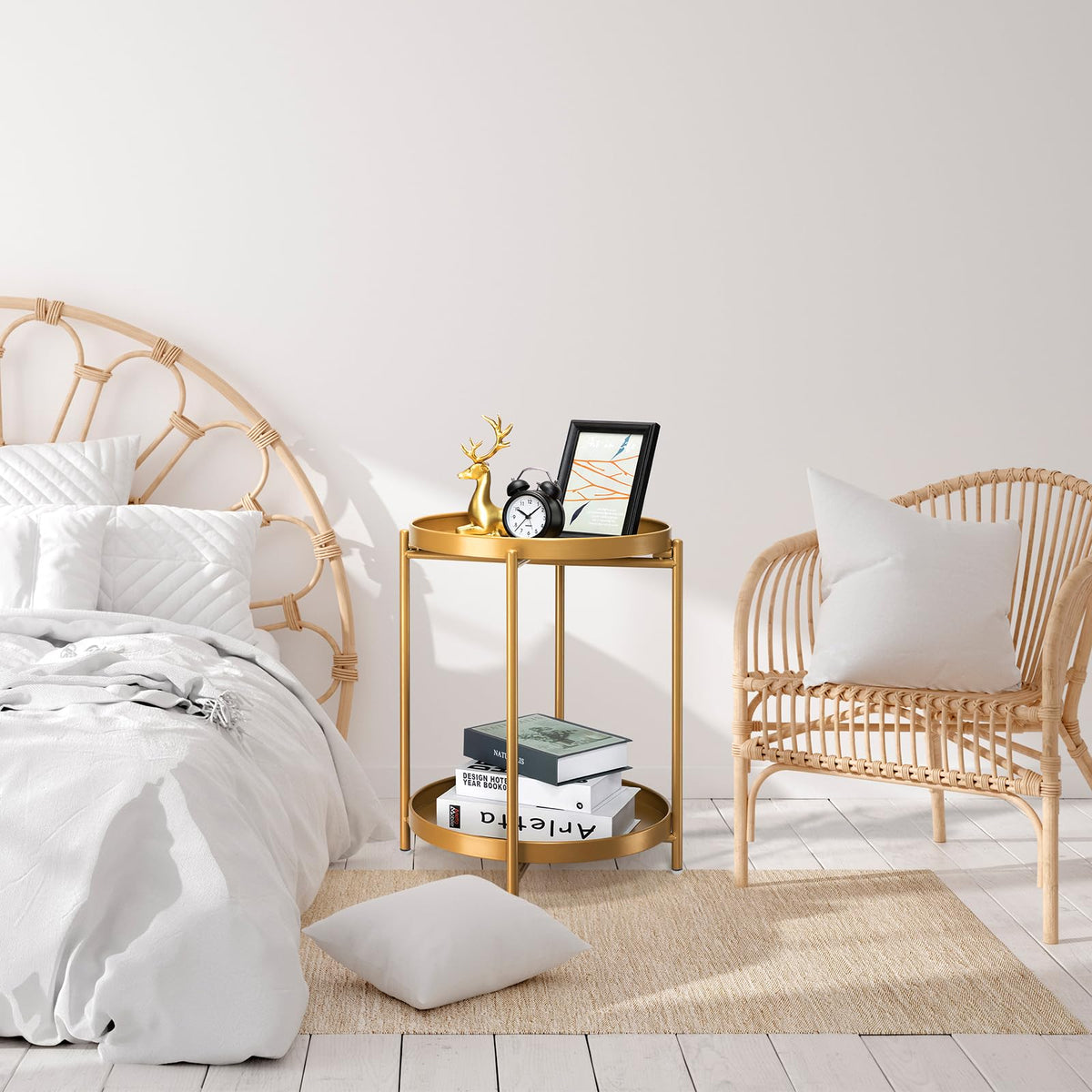 Danpinera modern gold finish adds a touch of luxury to any room.