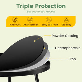 danpinera outdoor side table two-pack side view highlights slim profile for balconies.