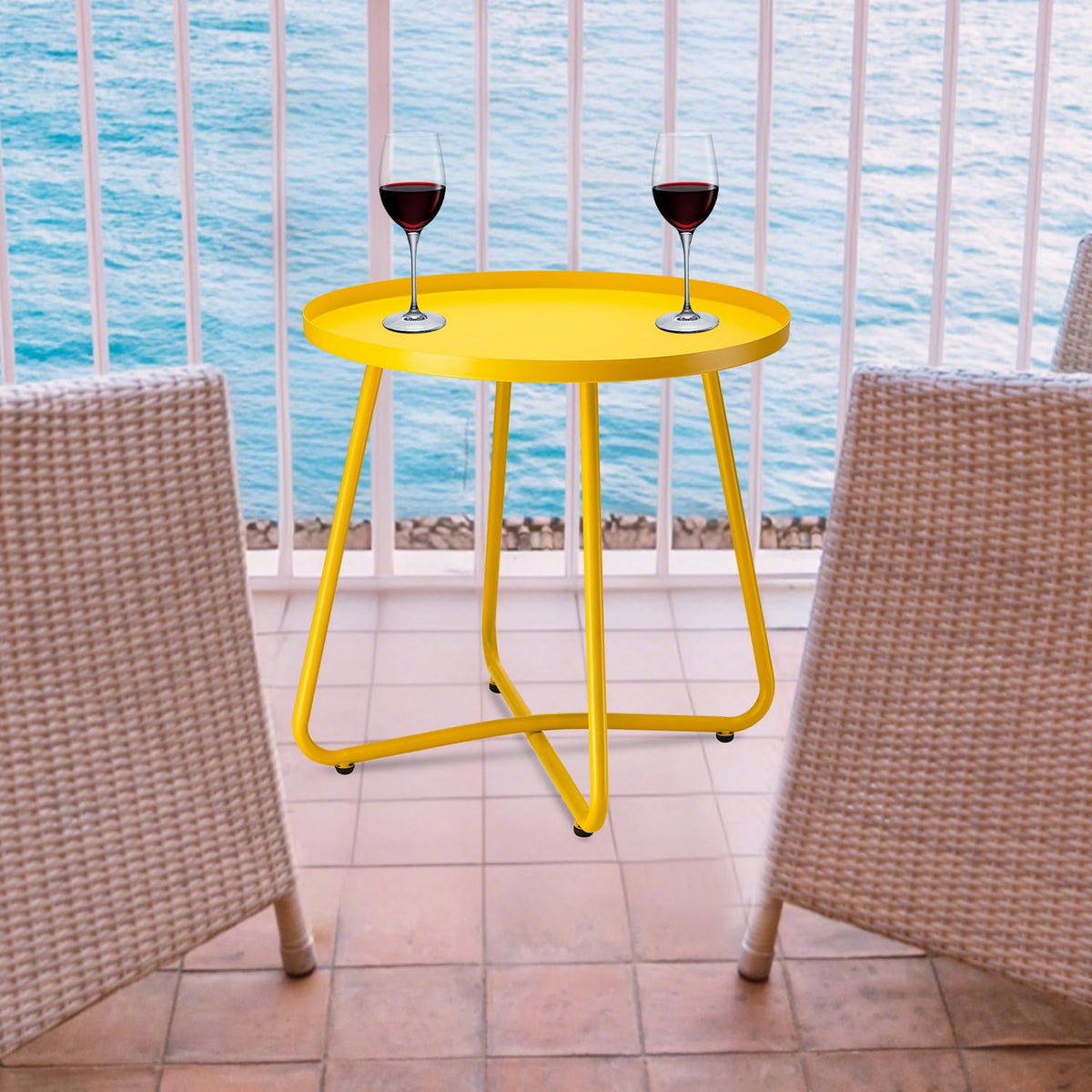 Danpinera lightweight table easy to move for patio rearrangements