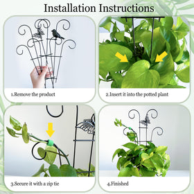 Danqgogoiu rust-resistant metal stake base for secure soil insertion.