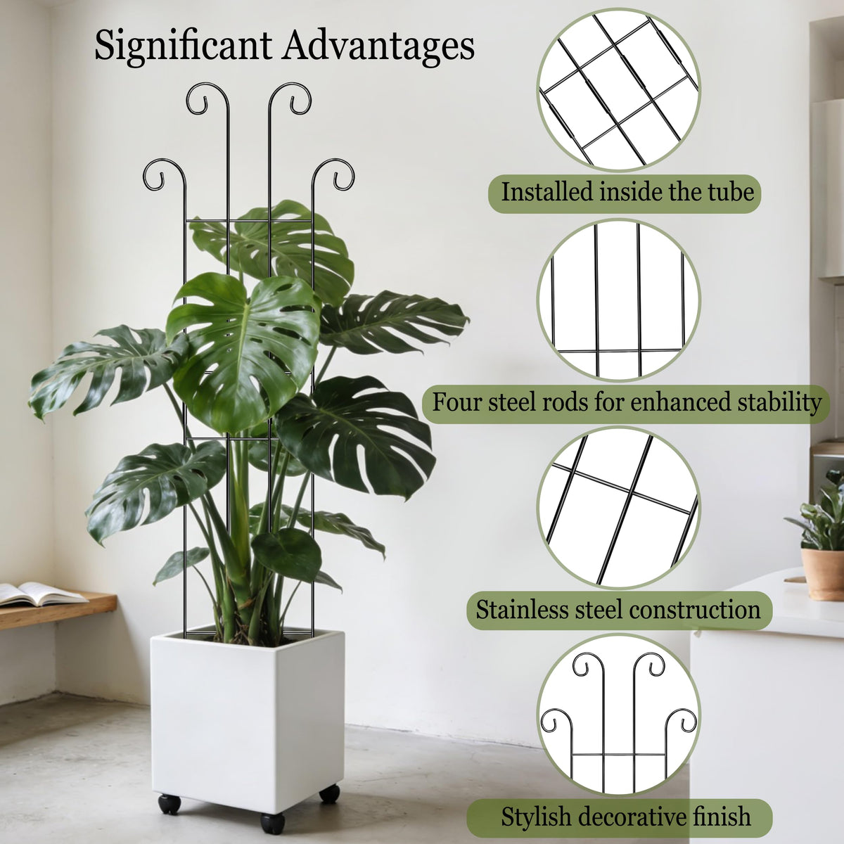 Danqgogoiu rust-resistant metal trellis with reinforced joints for durability