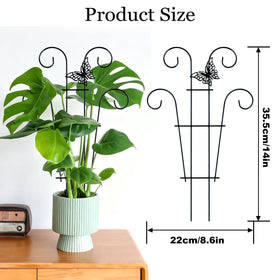 Danqgogoiu small garden trellis adds gold tone to pots.