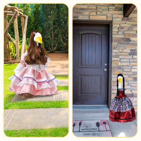 Dansydaisy size-fit option ensures snug fit for 4.7 to 7.9 inch goose statues.