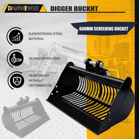 DANWIWEE mini excavator attachment shows easy installation compatible with many models.