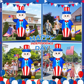 Danxilu 6 ft patriotic inflatable package ready for quick setup and reuse