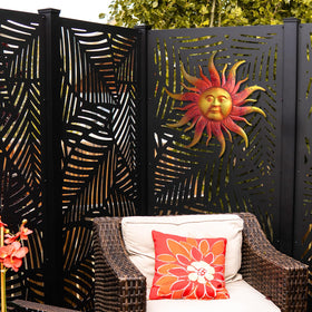 Daogtc garden sun wall art ideal for fences and courtyards.