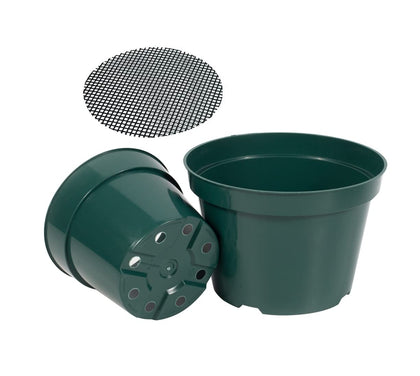 DAPERCI 6-inch green nursery pot pack of 20 for versatile indoor and outdoor planting.