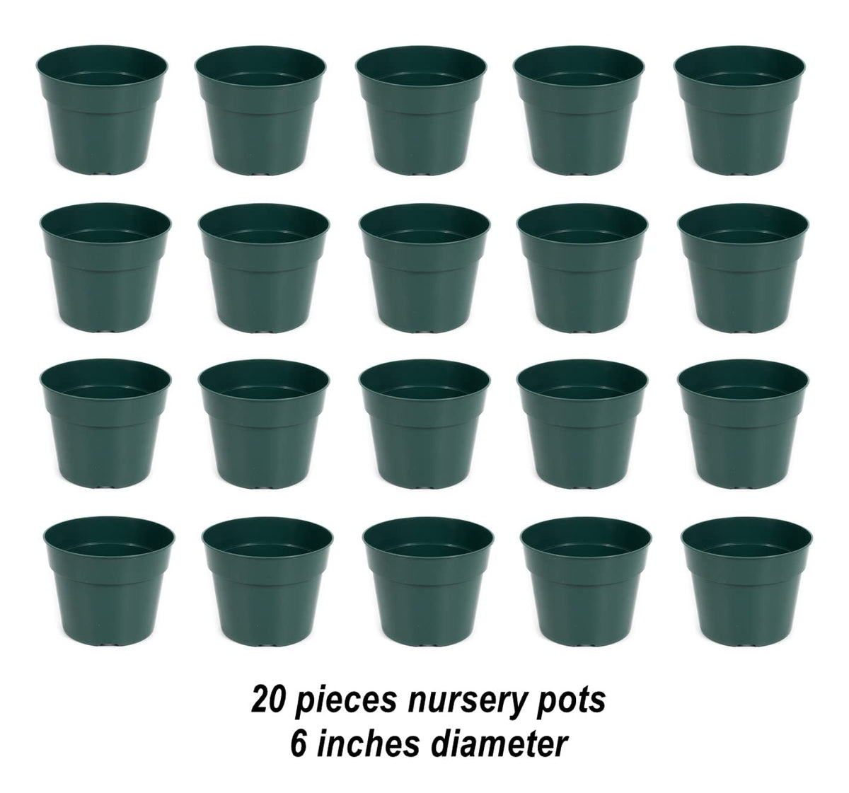 DAPERCI green nursery pot with drainage holes for healthy water management.