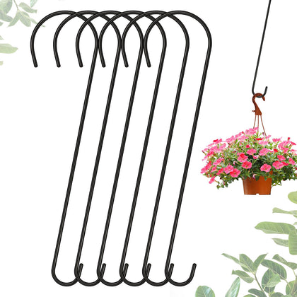 Dapute 24-inch S hook for plant hanging provides sturdy outdoor support.