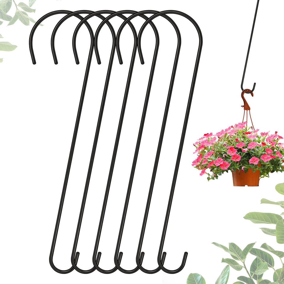 Dapute 24-inch S hook for plant hanging provides sturdy outdoor support.