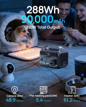 DARAN AC outputs 350W surge-capable power for laptops or mini-fridges