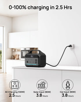 DARAN portable power station with AC outlet for laptops and essential appliances