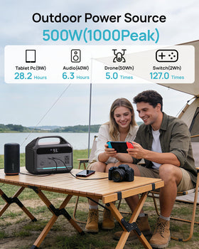 DARAN portable power station car charging setup for on-the-go power