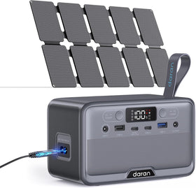 DARAN portable power station compact backpack-fit for travel and outdoor use.