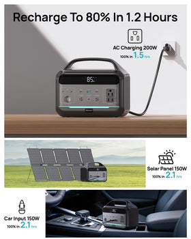 DARAN portable power station lightweight design ready for backpacking and road trips