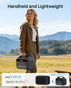 DARAN portable power station solar charging option for off-grid trips