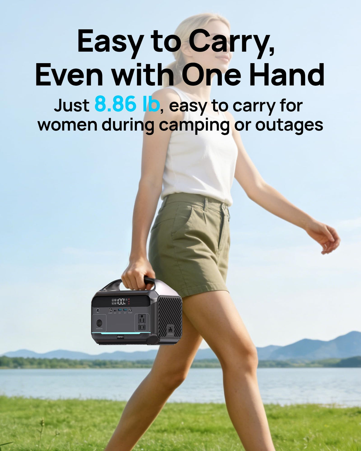 DaranEner outdoor camping use powers essential devices.