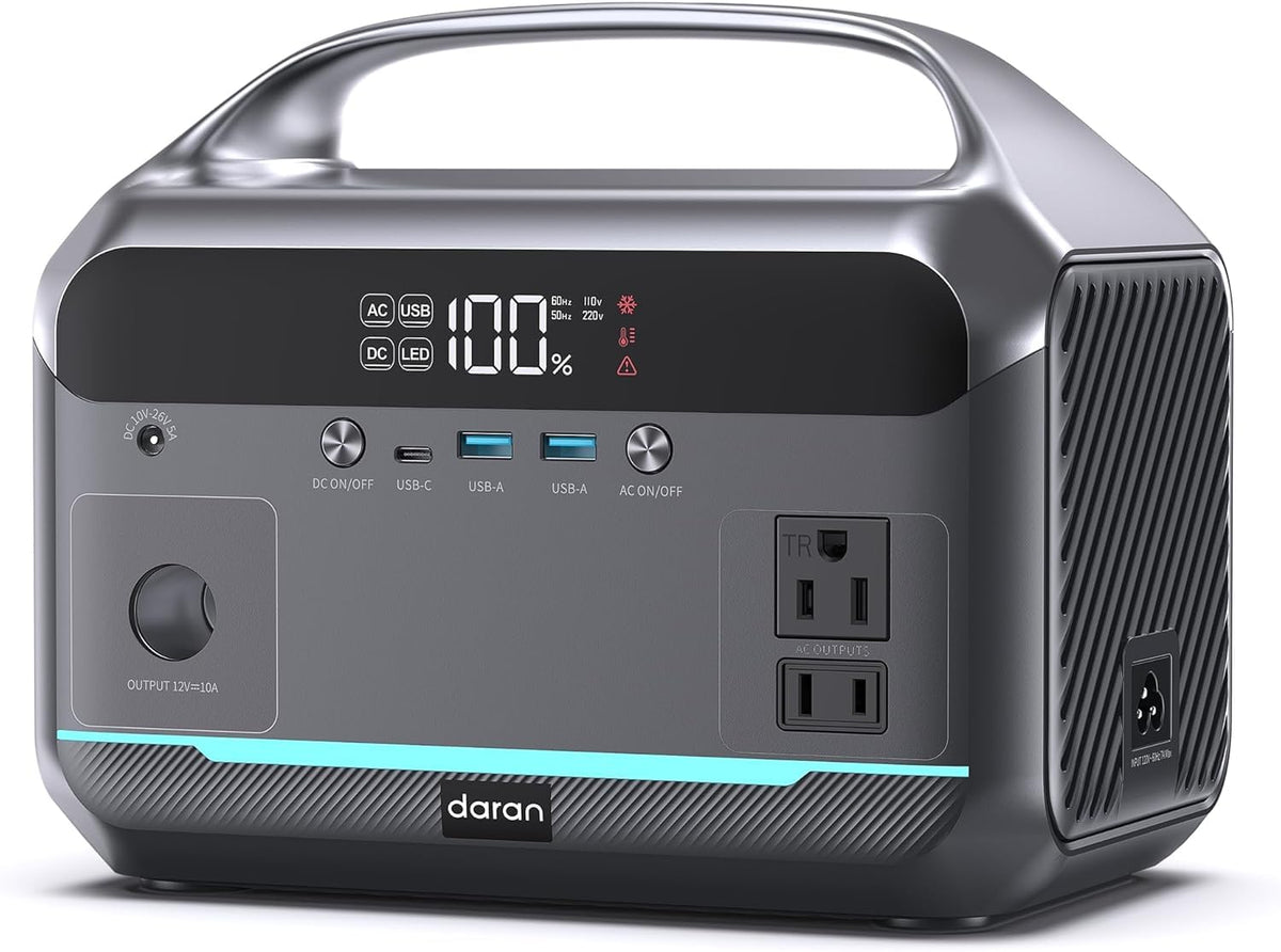 DaranEner portable power station with 288Wh capacity for on-the-go charging