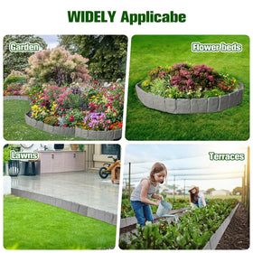 DARFULA 16ft border set enhances outdoor spaces without heavy tools