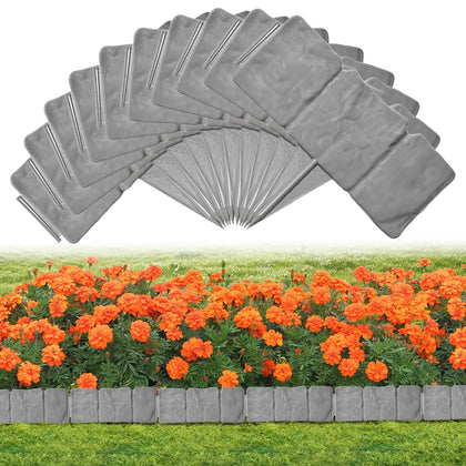 DARFULA garden edging with imitation stone look defines a clean border for lawns