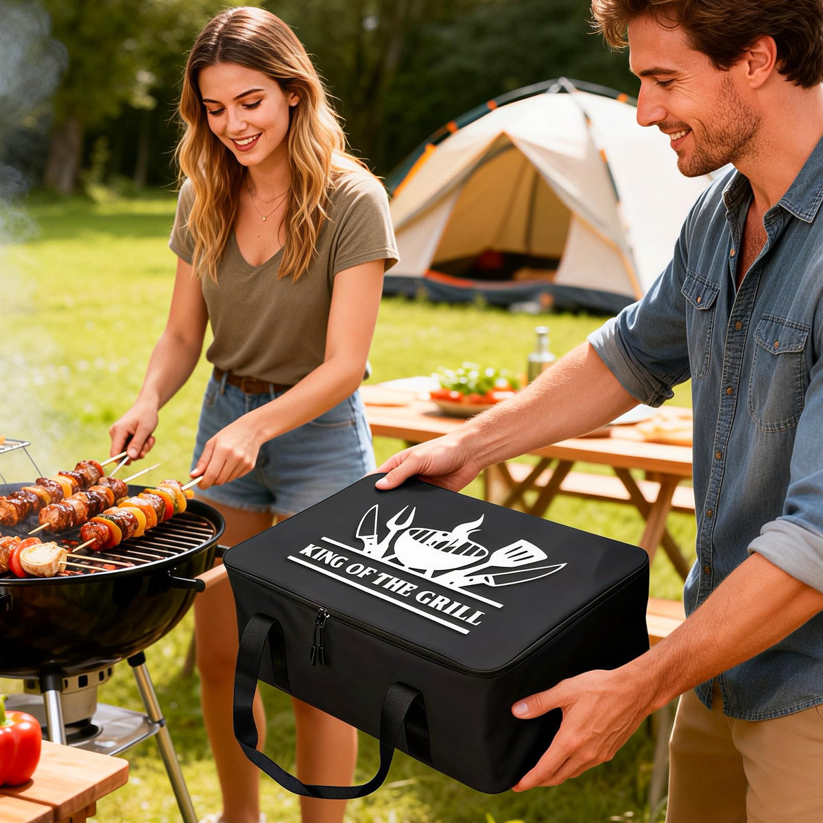 Dark Swan gift-ready design suits men who love outdoor grilling and smoking