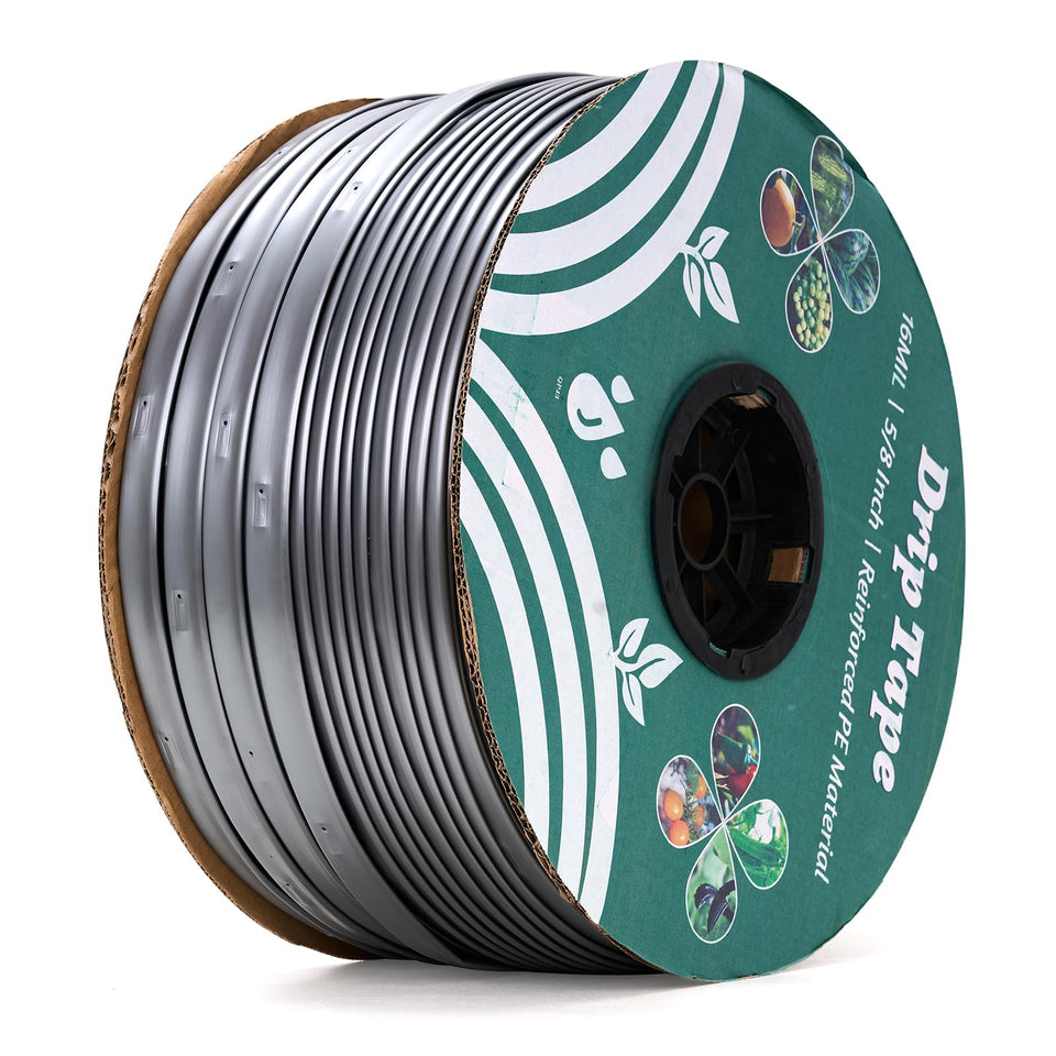 DarkTank 2000ft 5-8 drip tape reel waters rows with minimal evaporation