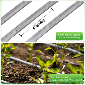 DarkTank 6 inch spacing emitters ensure precise, even watering