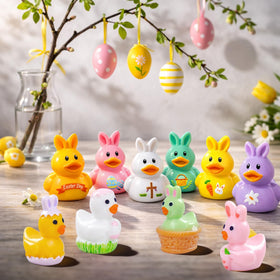 DASHUAIGE Garden fairy garden accents with cheerful duck figures.