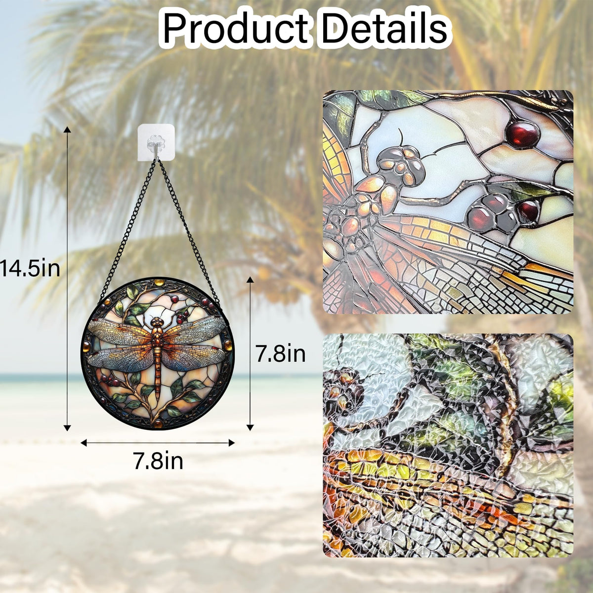DASTOLL gift-ready dragonfly suncatcher suits holidays and special occasions.