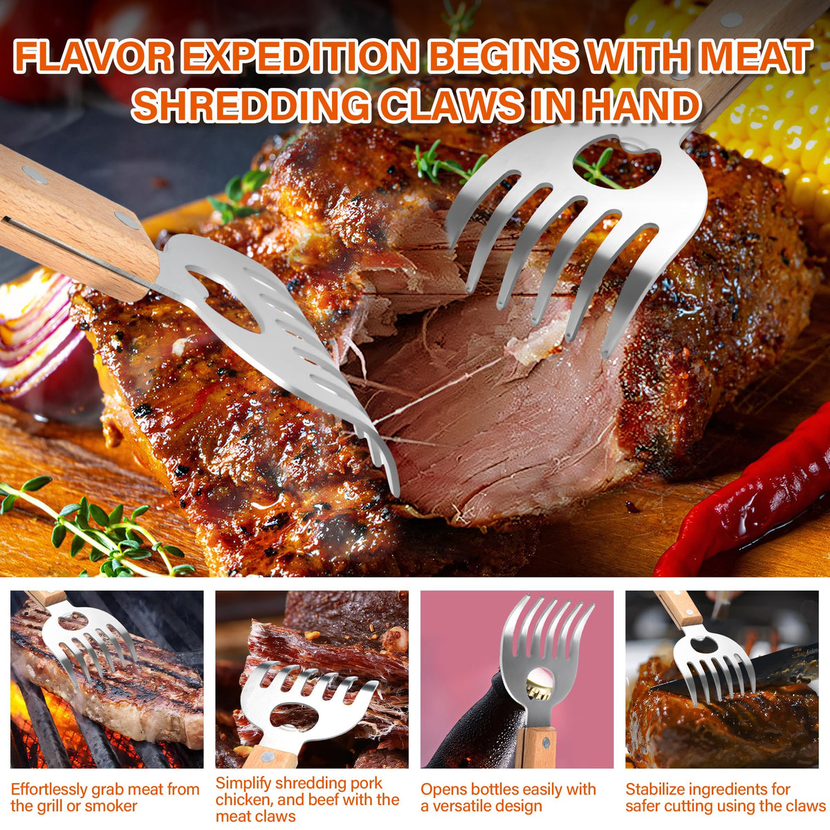 DASHTHER meat claws used for pulling pork with minimal effort