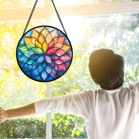 DASTOLL colorful petals sun catcher adds vitality to any room
