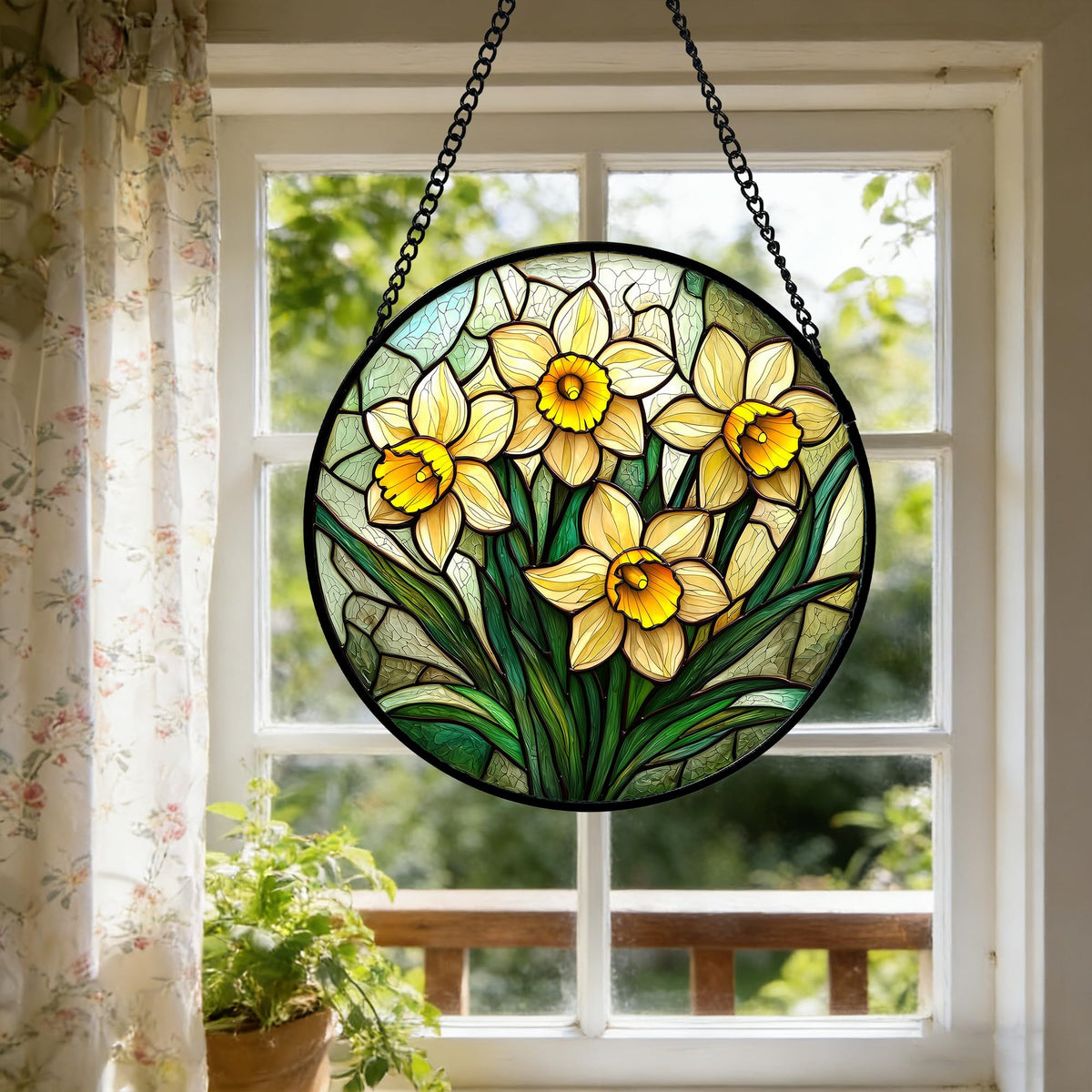 DASTOLL diamond glass panel with metal frame is durable and easy to hang