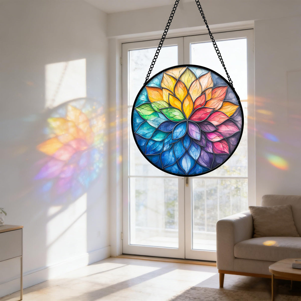 DASTOLL UV-printed diamond glass design brightens spaces with natural light