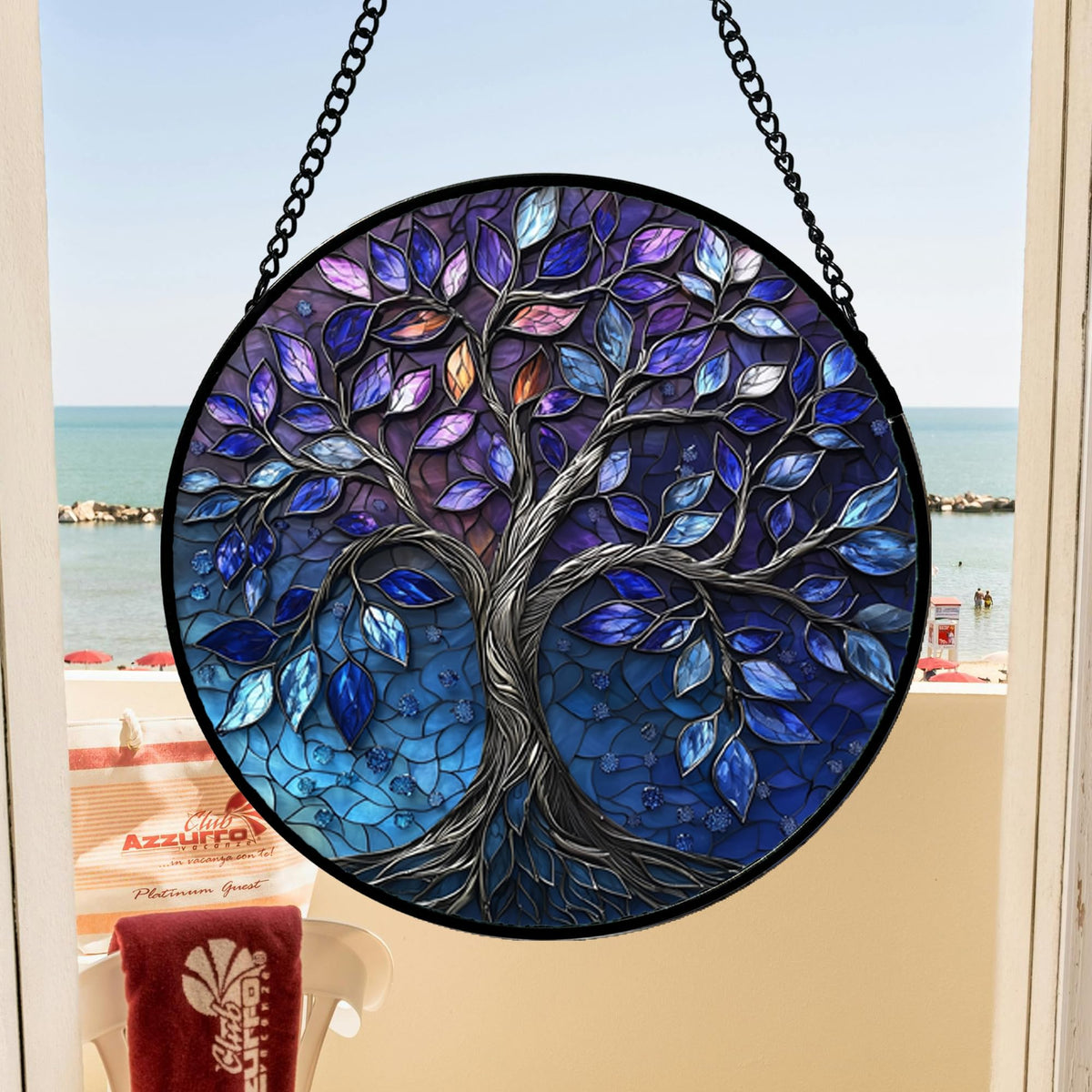 DASTOLL diamond glass UV-printed frame reflecting light in sunny days