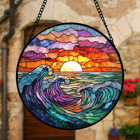 DASTOLL diamond glass window hanging frame with vibrant colors and durable build