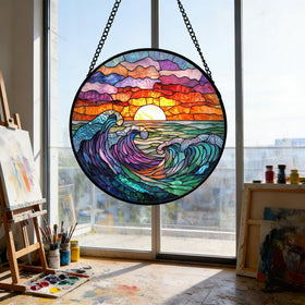 DASTOLL gift idea stained glass sun catcher ideal for celebrations