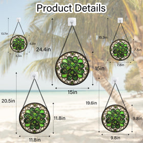DASTOLL hand-painted clover suncatcher creates a festive focal point