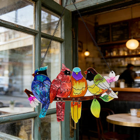 DASTOLL thoughtful gift for Mom or Grandma, bird lover stained glass