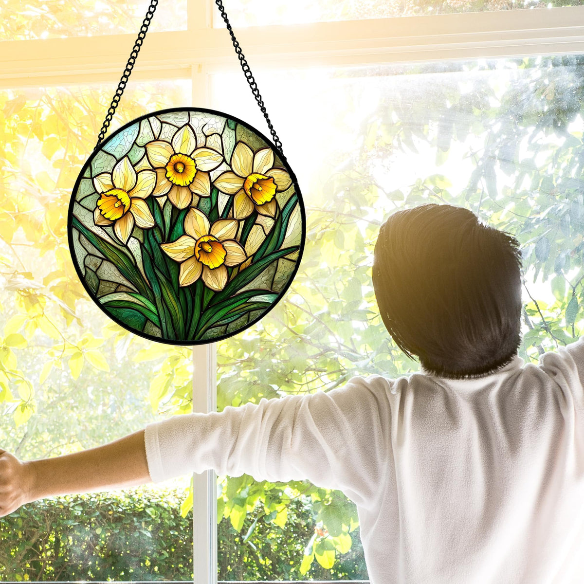 DASTOLL porch door wall decor diamond glass creates cheerful accents