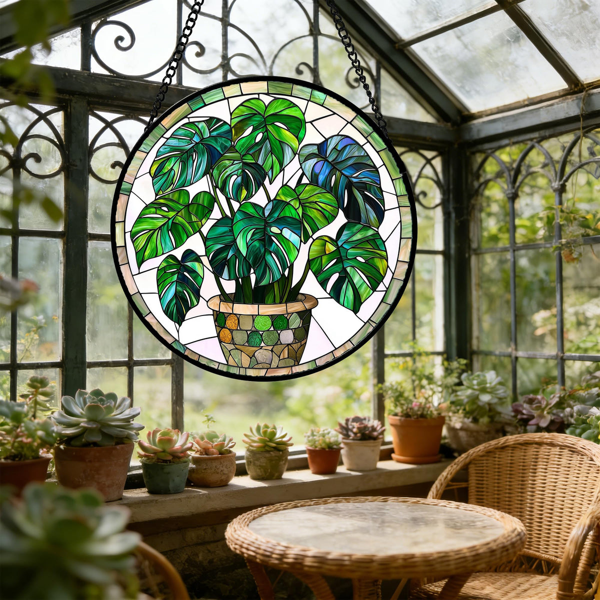 DASTOLL stained glass suncatcher makes a thoughtful gift for neighbors and family.