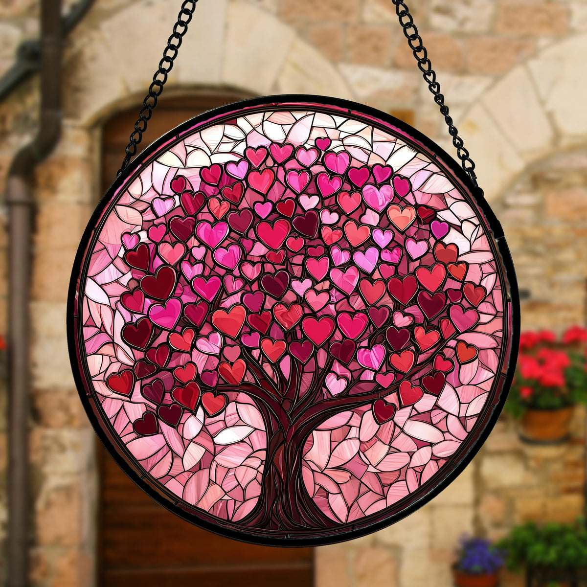 DASTOLL glass sun catcher catches sunlight and paints warm hues on walls