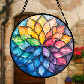 DASTOLL sun catcher with diamond glass and metal frame catching light beautifully